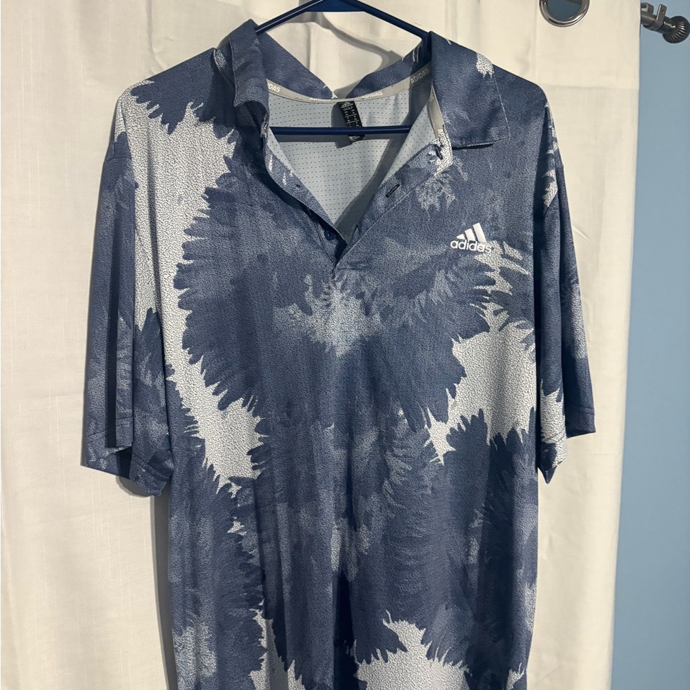 Adidas Men's Tie-Dye Polo Shirt